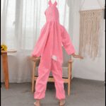 Çocuk Tavşan Kostümü Pembe Renk 2-3 Yaş - Görsel 3