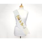 Altın Bride To Be Yazılı Beyaz Kuşak - Görsel 3
