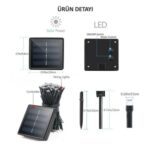 Solar 100 Ledli 12 Metre Bahçe Aydınlatma - Görsel 2