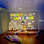 LED Aydınlatmalı Yazı ve Çizim Tahtası - Büyük Boy 30x20 cm - Görsel 2