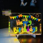 LED Aydınlatmalı Yazı ve Çizim Tahtası - Küçük Boy 20x20 cm - Görsel 2