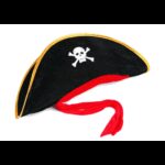 Yetişkin Boy Kadife Jack Sparrow Denizci Kaptan Jack Korsan Şapkası 50X20 CM - Görsel 2