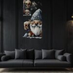 Gotik Cüce ve Kafatası Duvar Sticker Seti - Görsel 3