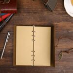 Yaprak Desenli Çizgisiz Deri Defter - Görsel 2