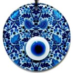 Yaprak Desenli Cam Nazar Boncuğu El Yapımı Hediyelik Eşya, Yaprak Desenli Nazar Boncuğu - Görsel 2