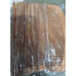 Ahşap Tarak 12'li Paket Dar Dişli OVAL - Görsel 2