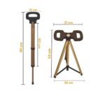Katlanabilir Baston Tabure, Walking stick and portable stoo - Görsel 4