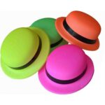Neon Partisi Pembe Renk Melon Plastik Parti Şapkası - Görsel 2