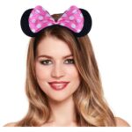 Pembe Fiyonklu Minnie Mouse Tacı Mini Kulak - Görsel 5