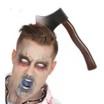 Kafaya Saplanmış Halloween Kanlı Balta Şaka Tacı - Görsel 2