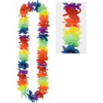 Hawaii Çiçekli Boyun Kolyesi - Renkli Tropikal Parti Leisi - Görsel 4