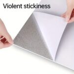 Beyaz Mermer Desenli Alüminyum Plastik Duvar Sticker (30x30) - Görsel 3