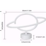 Neon Işıklı Satürn Lamba Pil+Usb - Görsel 2