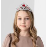 Kalp Taşlı Kırmızı Renk Karlar Ülkesi Elsa Anna Frozen Tacı - Görsel 3