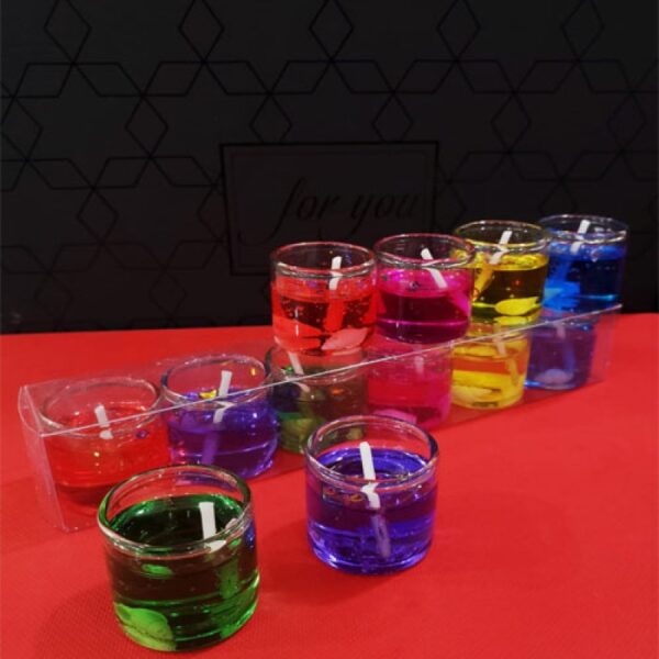 6&apos;lı Jel Renkli Mum