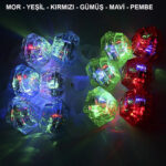 6&apos;lı Kristal LED Parti Yüzük Seti - Görsel 2