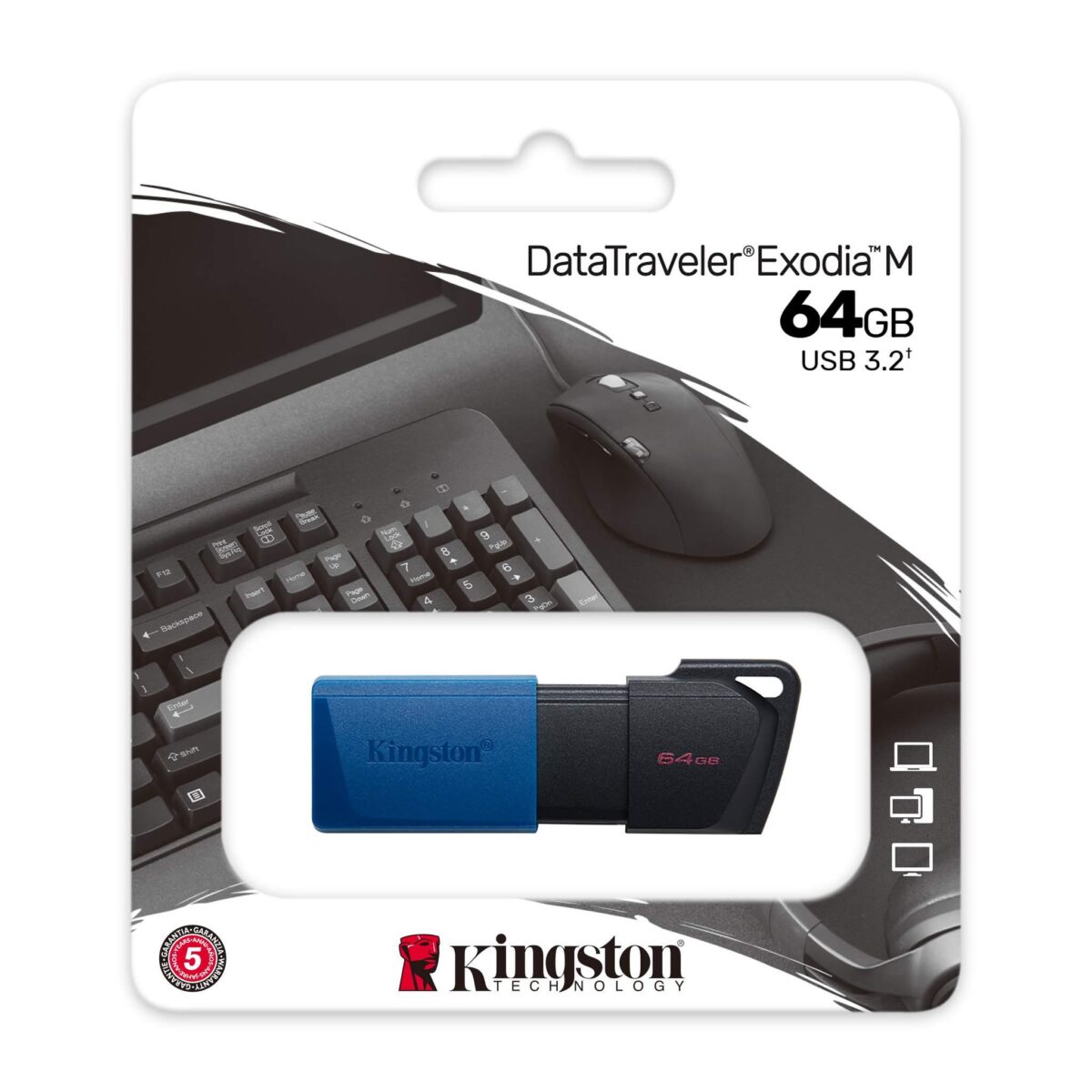 64 GB KINGSTON EXODIA M USB BELLEK 3.2 DT DTXM/64GB - Görsel 2