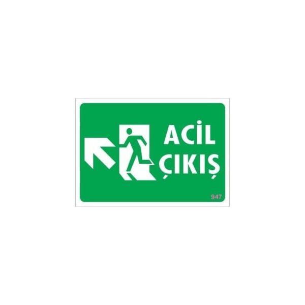 Acil Çıkış Uyarı Levhasi 25x35 KOD: 947