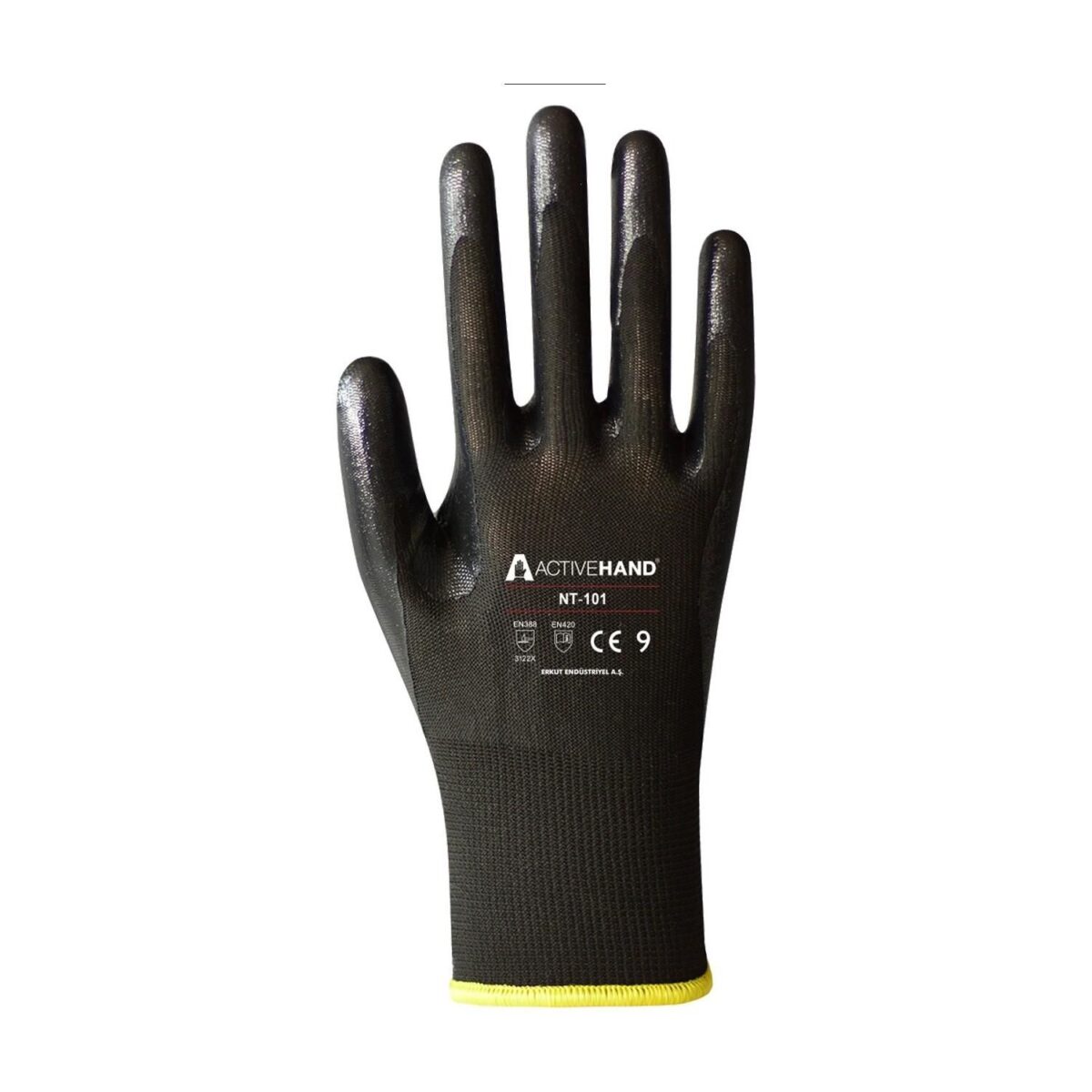 Active NT 101 PU Siyah Nitril Eldiven 10 Numara - Görsel 1