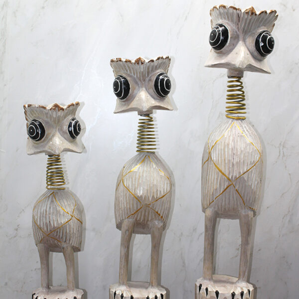 Ahşap 3&apos;lü Deve Kuşu Seti 90 Cm