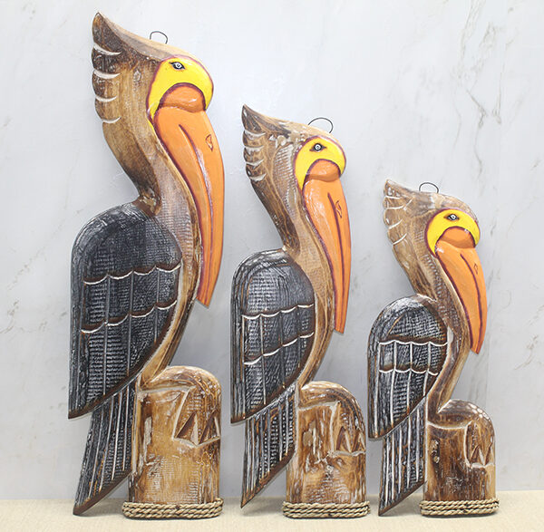 Ahşap 3&apos;lü Pelikan Seti