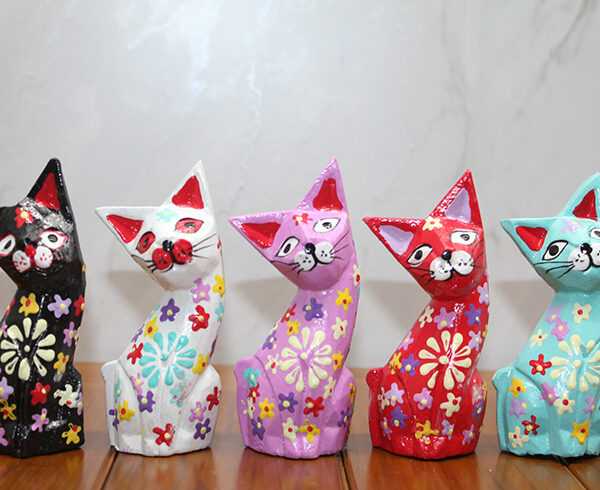 Ahşap 5&apos;li Kedi Seti Model 2