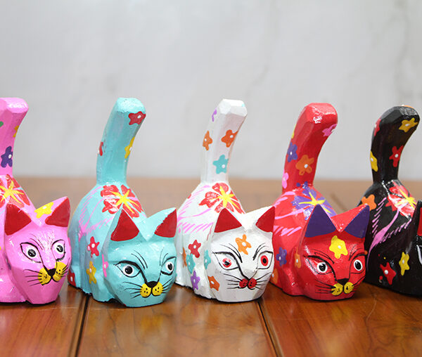 Ahşap 5&apos;li Kedi Seti Model 4