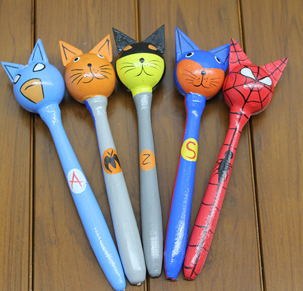 Ahşap 5&apos;li Marakas Seti Model 1