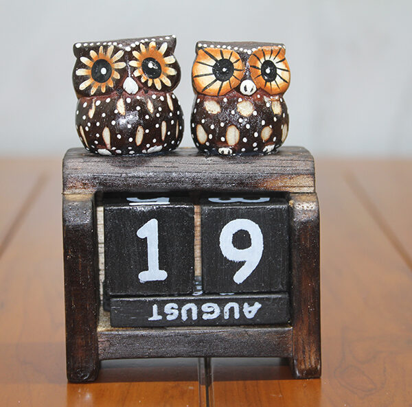 Ahşap Baykuş Takvim Küçük Boy