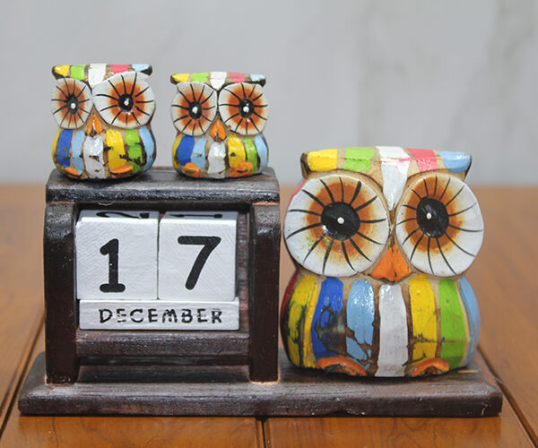 Ahşap Baykuş Takvim Model 2