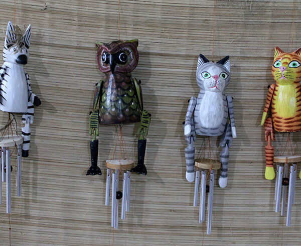 Ahşap Hayvan Figürlü Rüzgar Çanı Model 2