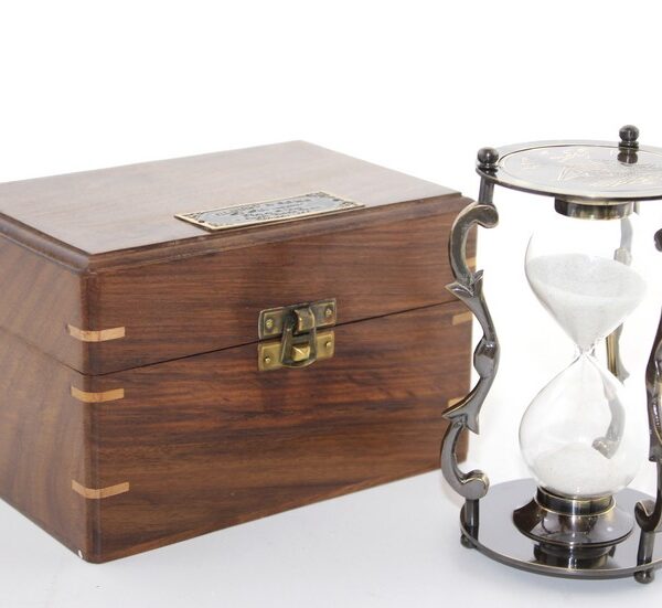 Ahşap Kutulu Pirinç Kum Saati