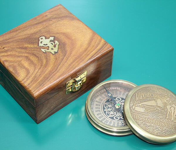 Ahşap Kutulu Pirinç Pusula