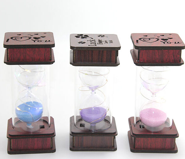 Ahşap Ledli Kum Saati Model 1