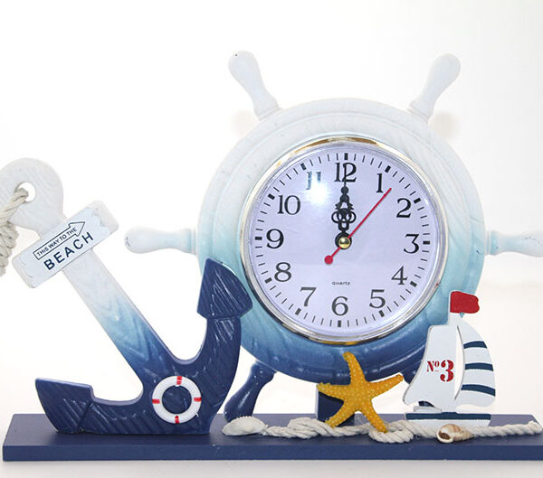 Ahşap Marin Dümenli Saat Model 1