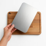 Ahşap Paslanmaz Çelik Kesim Ve Sunum Tahtası - Görsel 3