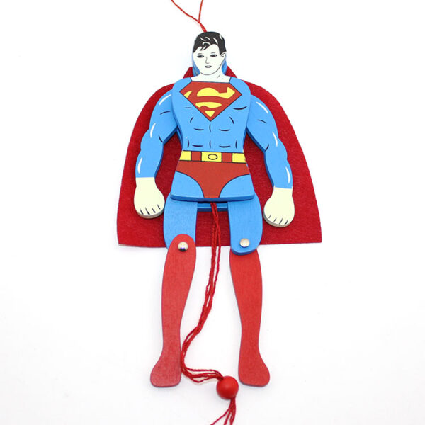 Ahşap Sallanan Süperman Figürü