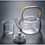 Ahşap Saplı Cam Filtreli Demlik - Görsel 3