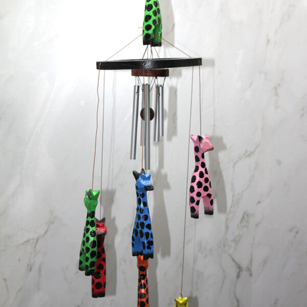 Ahşap Zürafalı Rüzgar Çanı