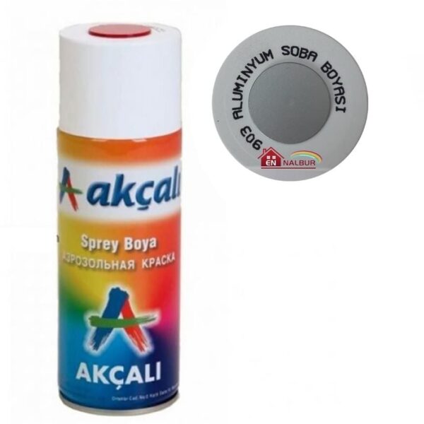 Akçalı Sprey Boya 400 ml 903 Alüminyum Soba Boyası