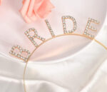 Altın Gold Renk Bekarlığa Veda Kristal Taş Bride Tacı İthal - Görsel 3