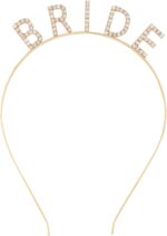 Altın Gold Renk Bekarlığa Veda Kristal Taş Bride Tacı İthal - Görsel 4