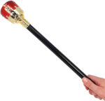 Altın Kral Tacı ve Kırmızı Topuzlu Asası Seti - Görsel 3