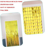 Altın Renk Disko Dikdörtgen Kesim Kapı Perdesi Altın - Görsel 2