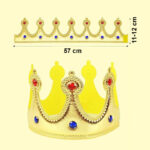 Altın Renk Eva Malzemeden İmal Çocuk Kral Tacı 57 cm - Görsel 3