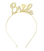 Altın Renkli Taşlı “Bride” Gelin Tacı - Görsel 3