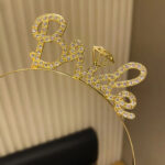 Altın Renkli Taşlı “Bride” Gelin Tacı - Görsel 4