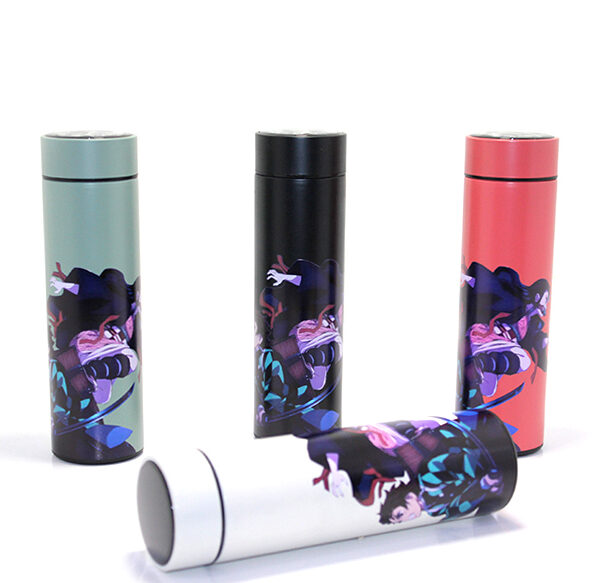 Anime Baskılı Dijital Göstergeli Termos 500 ml Model 1