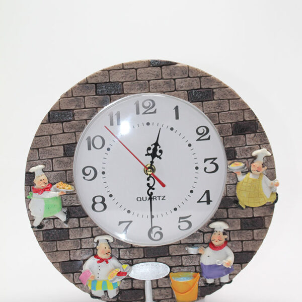 Aşçı Tasarımlı Polyester Duvar Saati Model 2