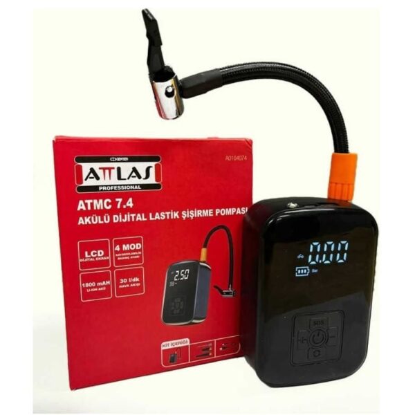 Attlas Atmc 7.4 Akülü Dijital Lastik Pompası